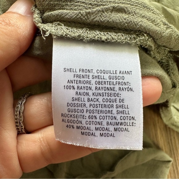 Anthropologie Maeve Colonsay Sleeveless Tunic Top Olive Green Small Boho Shirt - Picture 5 of 8